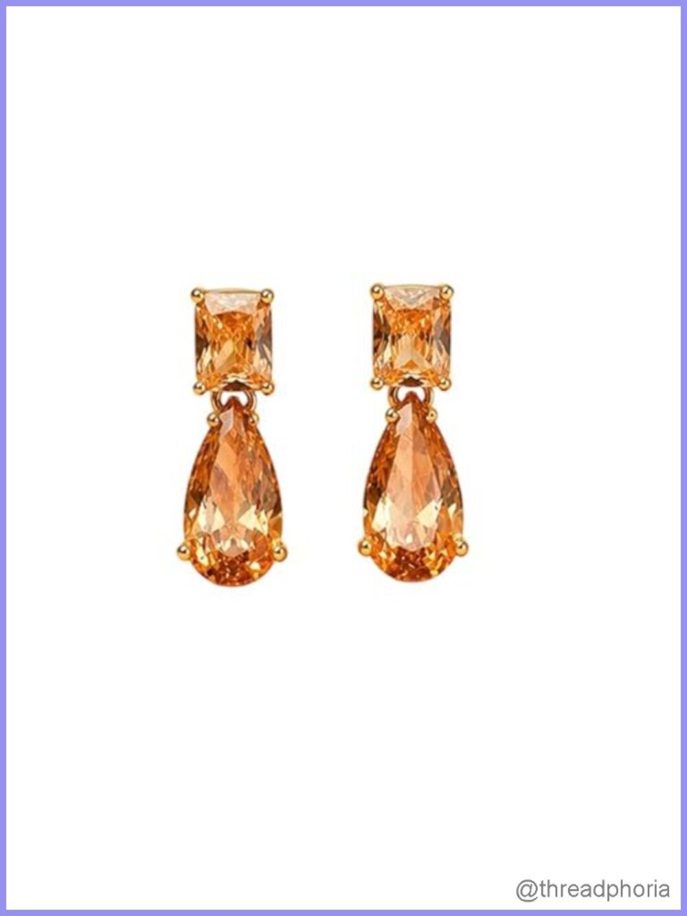 Crystal Drop Earrings Copper Teardrop Dangle Jewelry Accessories